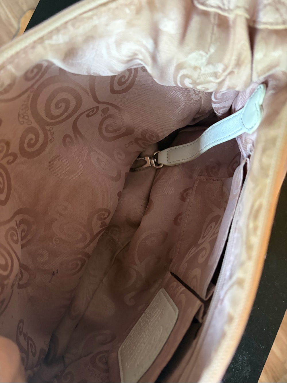 Brighton Pink Leather Shoulder Bag with Braided Strap - Picture 7 of 8